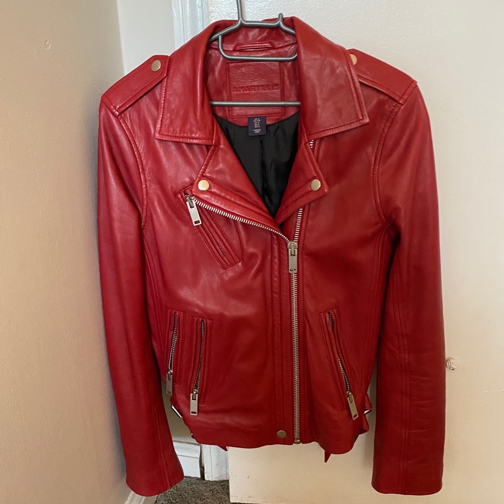 Red Authentic Leather Jacket